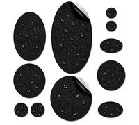 aZengear Patchs de Réparation Auto-adhésifs - Tissu Polyester Imperméable Résistant à la Déchirure pour Veste en Duvet, Blouson, Combinaison de Ski, Chaussures, Tente (Noir)