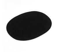 Patchs de réparation en cuir PU à coudre, 1 paire, forme ovale, coude et genou, accessoires pour vêtements, pull et jean, Black