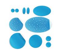 aZengear Patchs de réparation pour doudoune | Prédécoupés, autocollants, doux, indéchirables, nylon indéchirable pour fixer les trous dans les vêtements, pantalons de ski (11 pièces, Turquoise)