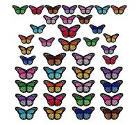 Patchs De Repassage Papillon 40 Pièces, Patchs De Réparation Cousus En Broderie Pour Artisanat D'art, Décor De Bricolage, Jeans, Vestes