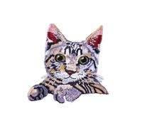 Patchs décoratifs en tissu motif chats pour costume d'Halloween - Appliques brodées pour idées créatives de vêtements - Transfert thermique