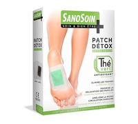 Patchs Détox Thé Vert - SanoSoin - Antioxydant - Elimine les toxines - Favorise la relaxation des muscles - Améliore la micro circulation sanguine - Contient 10 patchs