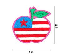 Patchs Ecussons Thermocollants Brodés Divers Pomme Usa