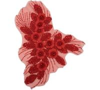 Patchs en dentelle brodée, Accessoires de collier en dentelle perles d'ongle broderie permanente - Patch vêtements appliqués à faire soi-même