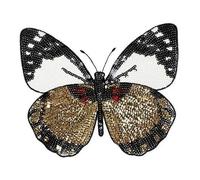 Patchs en dentelle brodés papillon vie, 1/2 pièces, tissu appliqué pour pull, vêtements, paillettes, autocollants pour T-shirt, décoration DIY