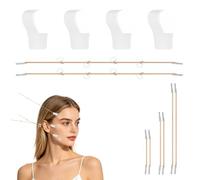 Patchs en Forme de Goutte en Teint de Peau + 4 Élastiques, Kit de Bandes de Lifting, Visage Lifting Invisible, Face Lift Patch, Crée Instantanément Contour V pour Visage
