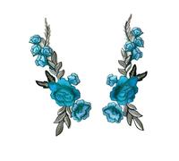 Patchs en tissu brodés de fleurs 1 paire de miroirs, jolis petits patchs floraux brodés par ordinateur, accessoires décoration for vêtements(Color 7)
