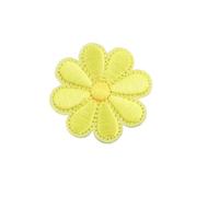 Patchs en tissu brodés de fleurs Lot de 12 patchs brodés thermocollants motif marguerite, tournesol, abeille, papillon, animal, for jeans, chapeaux, sacs, vêtements(12pcs 4cm Yellow)