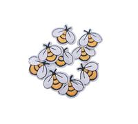 Patchs en tissu brodés de fleurs Lot de 12 patchs brodés thermocollants motif marguerite, tournesol, abeille, papillon, animal, for jeans, chapeaux, sacs, vêtements(12pcs 3.1cm Bee)