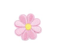 Patchs en tissu brodés de fleurs Lot de 12 patchs brodés thermocollants motif marguerite, tournesol, abeille, papillon, animal, for jeans, chapeaux, sacs, vêtements(12pcs 4cm Pink Daisy)