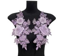 Patchs en tissu floral pour couture, artisanat, paillettes brodées, décoration appliquée, paquet de 2 patchs de fleurs à paillettes