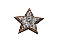 Patchs étoiles scintillantes Rose rouge 4cm, 10 pièces, for vêtements, Parche à repasser for sacs en jean, chemise 4x4cm Pour Réparation(10pcs-star 2)