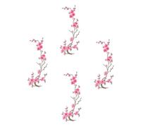 Patchs Fleurs Thermocollants 4 Stickers Brodés Floraux Décoratifs