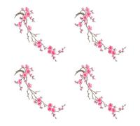 Patchs Fleurs Thermocollants 4 Stickers Brodés Floraux Décoratifs