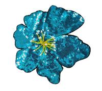 Patchs floraux brodés à paillettes pour une application facile sur divers textiles artisanaux, costumes, vêtements, appliques florales faites à la main