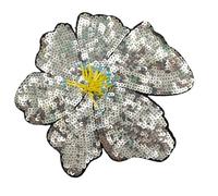 Patchs floraux brodés à paillettes pour une application facile sur divers textiles artisanaux, costumes, vêtements, appliques florales faites à la main