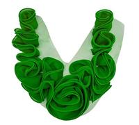 Patchs floraux plissés en polyester recyclable pour une mode durable et une amélioration de la décoration de la maison