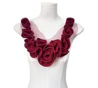 Patchs floraux plissés en polyester recyclable pour une mode durable et une amélioration de la décoration de la maison