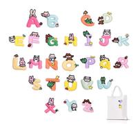 Patchs Lettres, Applique Vestimentaire Alphabet Animaux, Patchs Brodés Décoratifs Drôles pour les Garçons et les Filles Parfaits pour Sac à Dos Jeans Chemises Veste Voyage Salle de Classe Noël