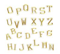 Patchs Lettres en Tissu - 26 écussons Brodés à Coudre | Autocollants Thermocollants Alphabet Écussons Lettres Élégant Patchs à Coudre pour Vestes Chaussures Chemises Jeans 1,46-2,01 Pouces