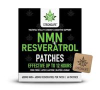 Patchs NMN et resvératrol - Suppléments NMN haute résistance UK Pure - Haute absorption, libération en 12 heures - Soutient la santé cellulaire, anti-âge et vitalité de la peau - 30 patchs