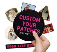 Patchs Personnalisés Avec votre Photo, Logo, Text ou Design,Écusson Thermocollant sur mesure,Pour Vêtements, Vestes, Casquettes-Triangle 9 x 9 cm