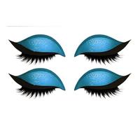 Patchs pour cils fard à paupières, autocollants 2 en 1 réutilisables et colorés pour toutes les formes d'yeux