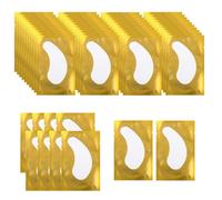 Patchs Pour Extensions de Cils Gel Patch,Non Pelucheux Gel Yeux Patchs,Under Eye Pads for Eyelash Extensions Cils Pad Eye Masque Beauté Outil (Gold-50Pairs)