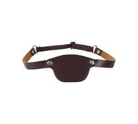 Patchs pour œil de pirate médiéval vintage en cuir gaufré, accessoires de costume médiéval pour homme, Halloween, jeu de rôle, sangle en relief pour costumes, Rivets marron, taille unique