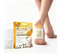 Patchs pour les pieds aux au gingembre et au venin d'abeille, produits de soin pour les pieds, pour soulager le stress et favoriser un meilleur sommeil, adaptés au voyage ou à un usage domestique (1)