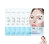 Patchs pour les yeux au collagène pour les yeux gonflés et les cernes, avec bio-collagène, complexe peptidique et vitamine C, hydratation en profondeur, raffermissement et éclat (5pcs)