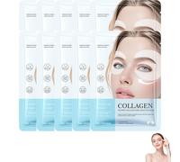 Patchs pour les yeux au collagène pour les yeux gonflés et les cernes, avec bio-collagène, complexe peptidique et vitamine C, hydratation en profondeur, raffermissement et éclat (10pcs)