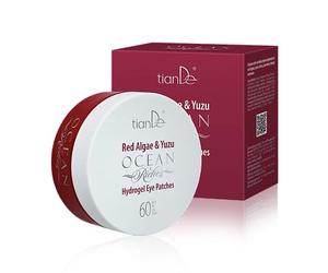Patchs pour les yeux en hydrogel d'algues rouges et yuzu, Un regard frais et jeune des profondeurs de la mer TianDe 56005, 60 unités.