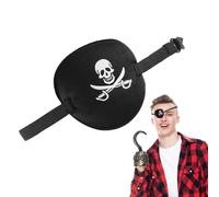 Patchs Pour Occultants, Patch Pour Squelette - Bandeau Pour Pirate Noir Réglable - Blinder Squelette Respectueux De La Peau, Cache-œil Doux Pour Halloween, Jeu De Rôle, Noël