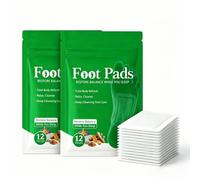 Patchs pour pieds fatigués et secs - Bambou & Gingembre, 12 patchs | Vinaigre de bambou et gingembre. Hydratation nocturne pour les pieds fatigués et secs. Facile à appliquer, à retirer le matin
