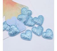 Patchs Rembourrés En Forme De C?ur Bling,22x20mm,100 Pièces,Pour Bricolage,Vêtements De Sauna,Pinces À Cheveux,Décor,Vêtements,Chapeau,Artisanat,Fournitures De Couture - Type Light Blue