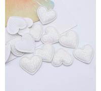 Patchs Rembourrés En Forme De C?ur Bling,22x20mm,100 Pièces,Pour Bricolage,Vêtements De Sauna,Pinces À Cheveux,Décor,Vêtements,Chapeau,Artisanat,Fournitures De Couture - Type White