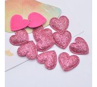 Patchs Rembourrés En Forme De C?ur Bling,22x20mm,100 Pièces,Pour Bricolage,Vêtements De Sauna,Pinces À Cheveux,Décor,Vêtements,Chapeau,Artisanat,Fournitures De Couture - Type Red Bean