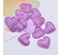 Patchs Rembourrés En Forme De C?ur Bling,22x20mm,100 Pièces,Pour Bricolage,Vêtements De Sauna,Pinces À Cheveux,Décor,Vêtements,Chapeau,Artisanat,Fournitures De Couture - Type Purple