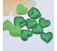 Patchs Rembourrés En Forme De C?ur Bling,22x20mm,100 Pièces,Pour Bricolage,Vêtements De Sauna,Pinces À Cheveux,Décor,Vêtements,Chapeau,Artisanat,Fournitures De Couture - Type Green