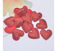 Patchs Rembourrés En Forme De C?ur Bling,22x20mm,100 Pièces,Pour Bricolage,Vêtements De Sauna,Pinces À Cheveux,Décor,Vêtements,Chapeau,Artisanat,Fournitures De Couture - Type Red