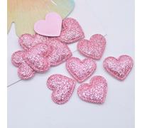 Patchs Rembourrés En Forme De C?ur Bling,22x20mm,100 Pièces,Pour Bricolage,Vêtements De Sauna,Pinces À Cheveux,Décor,Vêtements,Chapeau,Artisanat,Fournitures De Couture - Type Light Pink