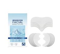 Patchs Sourire Frontal, 10 paires de patchs visage hydratants et lissants à l'acide hyaluronique et à la vitamine E, traitement anti-rides de nuit pour le front et les sillons nasogéniens