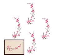 Patchs Thermocollants Floraux 4 Pièces de Stickers Brodés Floraux