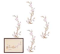 Patchs Thermocollants Floraux 4 Pièces de Stickers Brodés Floraux
