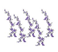 Patchs ThermoCollants - Motif Brodé Fleurs Bouquet Papillon pour Tissu,5 Pièces Décoration Artistique Rénovation Textile Pour Vêtements Accessoires Sacs Vestes Chemises Jeans