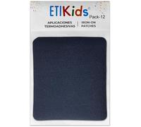 Patchs thermocollants rectangulaires en tissu - Appliques découpées pour vêtements, 8,7 x 10 cm (Marine, 12 Patchs)