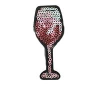 Patchs Tissu Thermocollant Jean Sequin Lollipop Wine Glass Embroidered Cloth Label Ice Cream Embroidered Cloth Sticker Denim Jacket Patches Diy Accessories Wine Glass 10Pcs