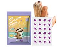 Patchs UV Pour Crème Solaire, Autocollants UV Pour Crème Solaire, Autocollant UV à détection SPF 24 points, Autocollants UV à points de protection solaire, Patch solaire à 5 styles, autocollants de