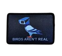 Patchs Velcro « BIRDS AREN'T REAL » - Amusant - Motif d'oiseau - Tactique - Pour vêtements, sac à dos, casquette de baseball